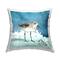 Stupell Industries Sandpiper Bird and Shell Nautical Ocean Map Throw Pillow 18" x 18"